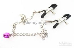 Adult Games Metal Chained Nipple Clip Clamp with bell Bondage Masturbation Flirt Sex Toy for women XLY11313398263