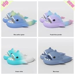 Shark Massage Bottom Slippers for Adult Couples Bathroom Slippers Shark blue shower black home Flops rainbow fashion family eva trend solid daily pool