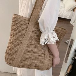 Totes Straw Woven Beach Bag Leisure Large Capacity Top-Handle Single Shoulder Tote Travel