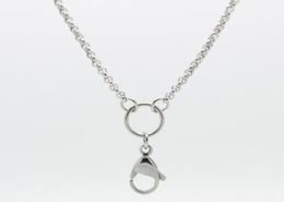 Sell Stainless Steel Floating Charm Locket Chains with Connector Silver Rolo Chain for Glass Memory Lockes1770595