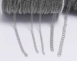 5mLot 12 22 24 30 40 mm Stainless Steel Bulk Jewellery Chain For DIY Jewelry Making Necklace Earring Findings Accessories6789231