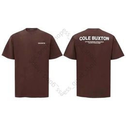 Cole Buxton High Quality T Shirts Men's Summer Spring Loose Grey White Black T Shirt Men Women High Quality Classic Slogan Print Top Tee With Tag 1:1 US Size S-Xl 922