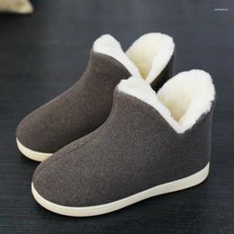 Boots Male Winter Unisex Plus Size 34-47 Casual Plush Shoes Warm Velvet Sneakers Men Women Snow 2024 Household Cotton Slippers