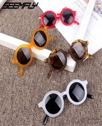 Seemfly 2020 Fashion Round Kids Sunglasses Girls Children Goggle Baby Boys AntiUV Sun Glasses Shades Colourful UV400 Eyewear New4966330