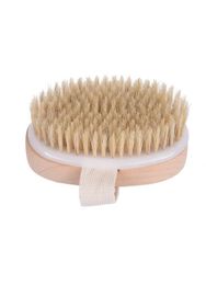 Bath Brush Dry Skin Body Soft Natural Bristle SPA The Brush Wooden Bath Shower Bristle Brush SPA Body Brushs Without Handle EEA1336839683