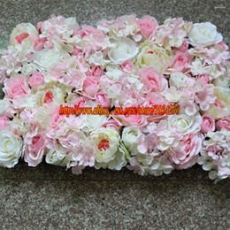 Decorative Flowers Artificial Flower Wall Arch Silk Rose Hydrangea Peony Wedding Backdrop Decoration 10pcs/lot Mixcolor TONGFENG