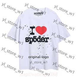 sp5ders shirt Men Designer T Shirt Young Thug mans Women spiders Quality Foaming Printing Web Pattern Tshirt Fashion Top sp5ders Tees 908d