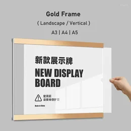 Frames Single-deck Wall Acrylic Frame A4 A5 A3 Picture Gold Silver Plate Pocard Holder Certificate Licence