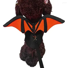 Dog Apparel Cat Bat Wings Costumes Soft With Leash Pet Halloween Party Dress Up Accessories For Small Dogs Puppy