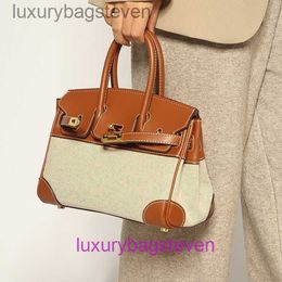 Luxury Counter Quality Hremms Birkks Designer Bags Autumn and Winter New Mini Bag Feeling Fashionable Simple Versatile Handheld One with Real Logo