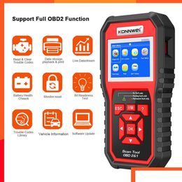 Diagnostic Tools New Obd2 Odb2 Scanner Konnwei Kw850 Fl Function Car Diagnosis Obd Engine Code Reader Drop Delivery Automobiles Motorc Oteio