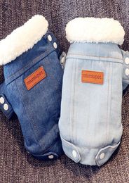 Winterjacke Welpe Kleidung Outfits Denim Mantel Jeans Kostüm Chihuahua Pudel Bichon Haustierhundbekleidung T81907066492985