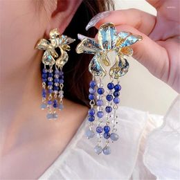 Dangle Earrings Statement Beads Flower Tassel Luxury Party Big Long Drop Dangling Earings Wholesale