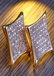 Designer Earrings Mens Luxury Hip Hop Jewellery Boho Earings Bling Diamond Rapper Gold Stud Pandora Style Ear Ring Fashion Wedding A9171520