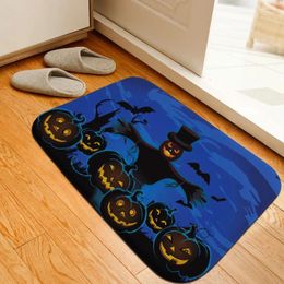 Carpets Halloween Pumpkin Printed Floor Mats Anti-slip Rugs Cartoon Front Doormat Home Decor Bathroom Carpet Kitchen Gift