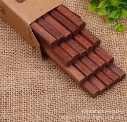 10 pairs Red sandalwood chopsticks Wooden natural handmade no paint waxfree raw wood 240422