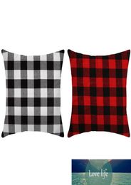 2 Sets Of Christmas Red And Black Plaid Cloth Pillowcase Square Pillow Cover Pillowcases Polyester Throw Pillow Case Geometric5104138