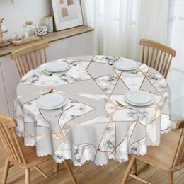 Table Cloth Modern Abstract Marble Geometric Pattern Round Tablecloths 60 Inch Covers For Dining