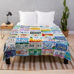 Blankets Licence Plate Wall Throw Blanket Baby Hairy Thermal And Throws