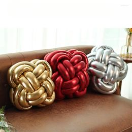 Pillow Luxurious Gold Knot Weave With Chinese For Office Sofa Bed And Bay Window Throw Pillows Chair Cute