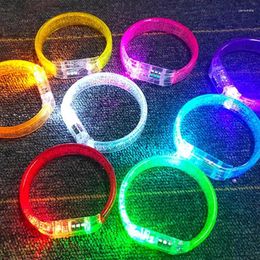 Party Decoration LED Bracelets Glow Bangle Light Up Wristbands In The Dark Supplies Neon Bracelet For Kids Adults