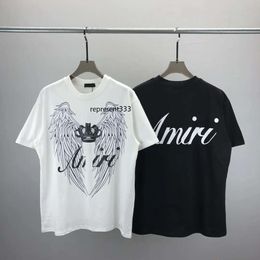 amirirs t shirt Embroidered Printed graphic tees Polar Style Summer Wear with Street Pure Cotton Wash Haikyuu Social Haruku shirt 1948