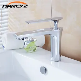 Bathroom Sink Faucets Chrome Plated Brass Basin Faucet Single Handle Hole Mixer Tap B0907