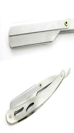 2pcslot Barber Straight Edge Razors Blade Stainless Steel Folding Shaving Knife6324391