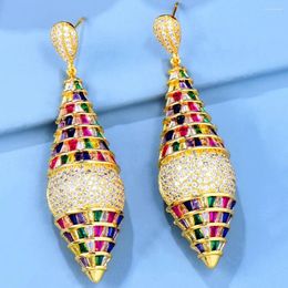 Dangle Earrings Missvikki Luxury Fashion For Women Wedding Cubic Zirconia CZ Crystal Sparkling Naija Dance Party