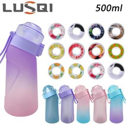 Water Bottles 1pc 500ml Frosted Gradient Sports Air Flavour Up Bottle With Ring 0 Sugar Calories More