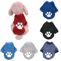 Dog Apparel S-XL Pets Clothes Warm Fleece Pullover For Small Dogs Cats Fashion Printing Sweater 6 Colours High Quality Pet Supplies