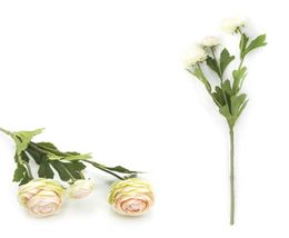 Artificial Ranunculus Flowers 42cm Long Real Touch Bulbs Silk Flower For Wedding Decoration Decorative Wreaths6041183