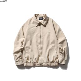 Wuhang American Fashion Brand Spring New Polo Collar Water Wash Jacket Mens Embroidered Workwear Coat