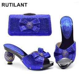 Dress Shoes And Bag Set African Sets 2024 Women In Italy Slip On For Elegant Itaian Party Pumps