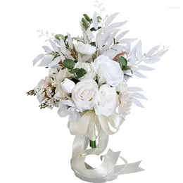 Decorative Flowers Artificial Flower Bridal Bouquets For Wedding Ceremony Anniversary Valentines