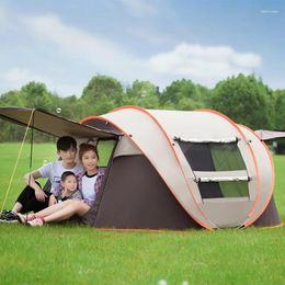 Tents And Shelters Outdoor Automatic Up Camping Tent 5 6 8 Person Portable Rainproof Family Awning Beach Pegola Car SUV Self Driving BBQ