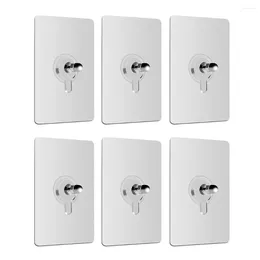 Hooks 6X Wall Hook Strong Adhesive Po Frame Hanger Screws Storage For Clock Closet Cabinet Kitchen Bathroom Shelf Tools