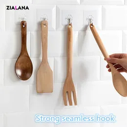 Hooks Hangers Transparent Strong Self Adhesive Door Wall Suction Heavy Load Rack Cup Sucker For Kitchen Bathroom