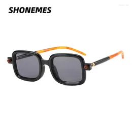 Sunglasses SHONEMES Square Stylish Hip Hop Shades Small Frame Outdoor UV400 Sun Glasses For Men Women