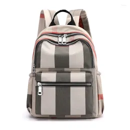 Backpack Style 2024 Casual Vintage Plaid Women Waterproof Nylon School Bags For Teenage Girls High Quality Fashion Travel Rucksack