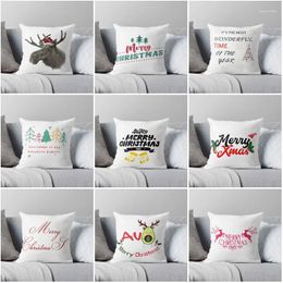 Pillow Merry Christmas Decorative Home Case Covers Autumn 45X45cm Nordic 60x60cm Colour Modern Living Room Sofa House Bed