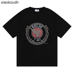 Rhude High end designer T-shirts for motor sports storms never last trendy high street short sleeve T-shirt With 1:1 original labels