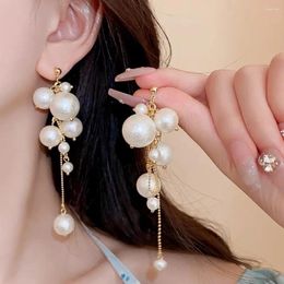 Dangle Earrings Long Tassels Round Metal Ball Pendant For Women European American Style Party Jewelry