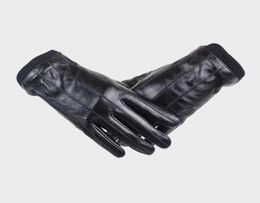 Mens Top Genuine Sheepskin Gloves Winter Outdoor Plus Velvet Warm Men Gloves Touch Screen Elastic Wrist Driving Riding ML01211982701