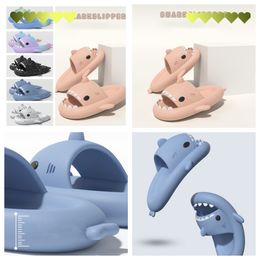 Shark Massage Bottom Slippers for Adult Couples Anti slip Bathroom Leakage Slippers Trendy couple Shark Slippers for Men and Women Indoor 2024