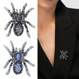 Brooches Spider Shape Rhinestone Overcoat Brooch For Men's Suit Coat Shawl Scarf Pin Vintage Style Fashionable Accessories