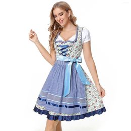 Party Dresses Oktoberfest Costumes Outfits Dirndl Dress Traditional German Casual Summer With Sleeves For Women