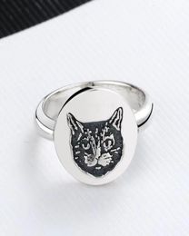 Top Design Ring for Woman Quality Silver Plated Rings Cute Letter Cat Personality Charm Fashion Jewellery Supply3078061