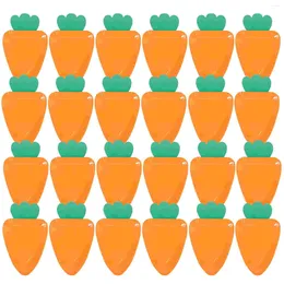 Disposable Dinnerware 24 Pcs Carrot Paper Plate Easter Shape Convenient Cake Party Accessories Tray