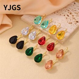 Dangle Earrings YJGS Droplet Retro Printed Women's Small Fragrant Feng Shui Back Hanging For Women